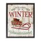 Stupell Industries Rustic Winter Wonderland Sleigh Framed Floater Canvas Wall Art